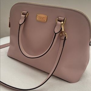Michael Kors Baby Pink Top Handle + Cross Body Bag Dome Satchel Purse with Strap